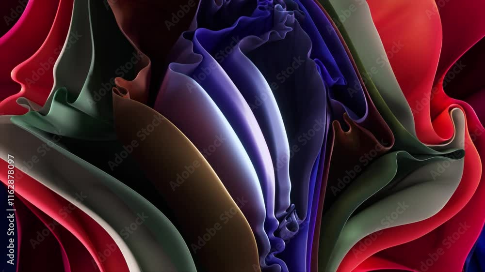 Poster colorful abstract background flowing smoothly creating a wavy pattern, perfect for websites, present