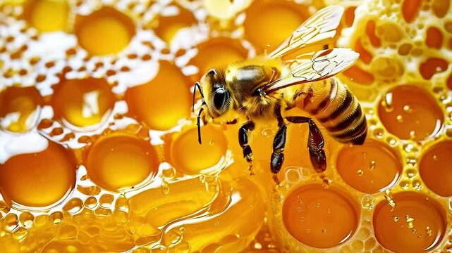 a bee  and  honey