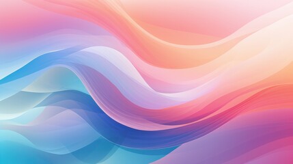Fototapeta premium Ethereal Pastel Gradient Blending Seamlessly with Intricate Line Art - Abstract Elegant Background