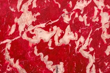 Red and white marble texture background. Natural breccia marble for floor tile and ceramic wall. Real natural marble surface and texture with natural pattern