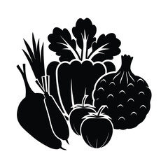 vegetables on a white