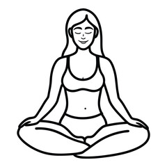 yoga woman in lotus position