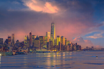 New York City skyline, cityscape of Manhattan