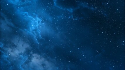 Fototapeta premium Deep space nebula, swirling blue clouds, starry night sky, cosmic dust, ethereal glow, celestial atmosphere, astronomical wonder, galactic expanse, interstellar beauty, vibrant blue hues, wispy tendri
