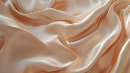 Obraz premium Cream-Colored Silk Fabric Texture - Elegant and Soft Textile Design