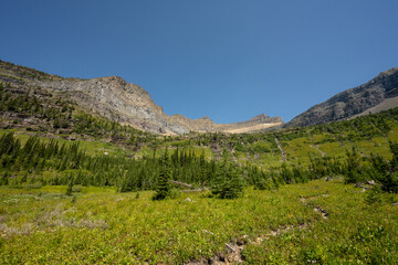 Dry Waterfalls Surround Hole In The Wall In Summer