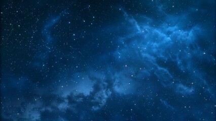 Breathtaking night sky, vibrant blue nebula, twinkling stars, cosmic dust, deep space, celestial wonder, astronomical beauty, galaxy formation, stellar nursery, ethereal glow, interstellar clouds, cos