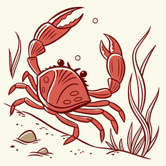 illustration of a crab