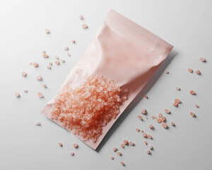 Contemporary image of Himalayan salt in modern packaging with a minimalist aesthetic.
