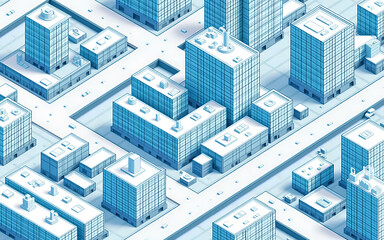 Isometric Smart City Concept Illustration