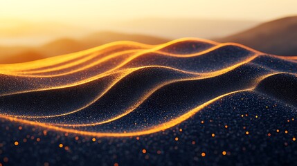 Golden Sands Illuminated by Sunset Glow
