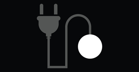 Electric socket with plug icon. Electric plug and outlet socket unplugged. cable of energy disconnect sign. symbol electric plug design