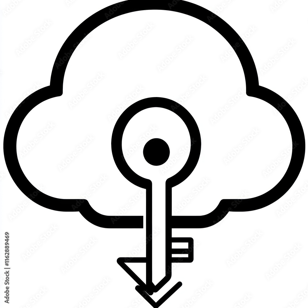 Poster cloud key downloading secure data access