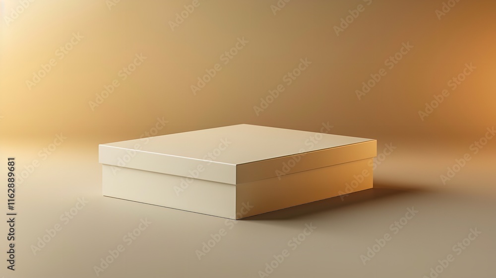 Fototapete 3d rendering a product box that is rectangular and can be customized, including a gradient backdrop 