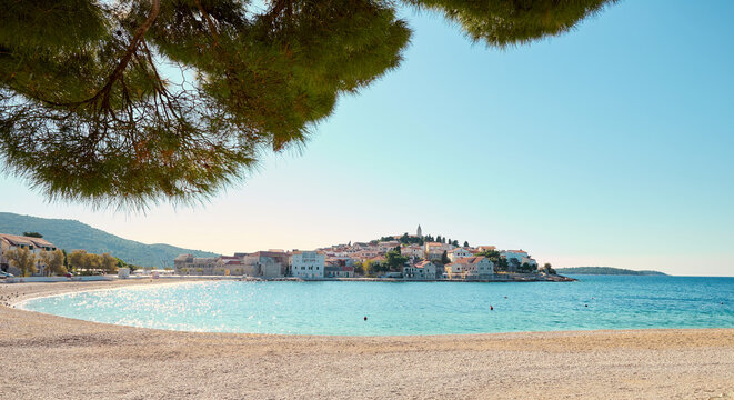 Panorama of Primosten town in Croatia