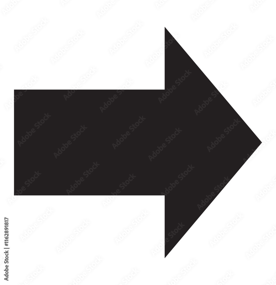 Poster bold arrow on the right icon. element of simple icon for websites, web design, mobile app, info grap