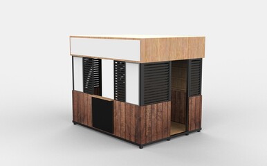 stand booth food 3D model