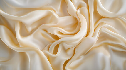 Fototapeta premium Golden Silk Fabric Drapes: Luxurious and Elegant Texture for Sophisticated Interiors