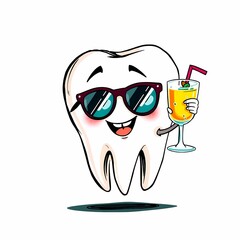 Tooth with a Fun Tropical Punch