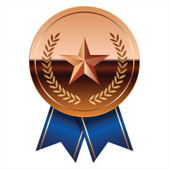 Gold Medal Award Vector Clipart