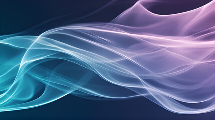 Naklejka premium Abstract Smoke Digital Art - Swirling Blue and Pink Glowing Background Wallpaper