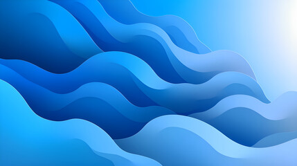 Fototapeta premium Abstract Flowing Blue Waves T-Shirt Design