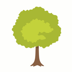 Beech tree icon, flat style stock illustration
