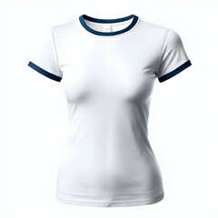 Women Fitted Ringer T-Shirt Mockup