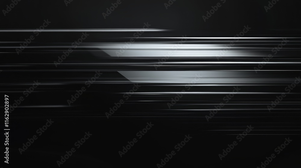 Poster abstract image with blurred lines and a dark background, suggesting motion and speed.