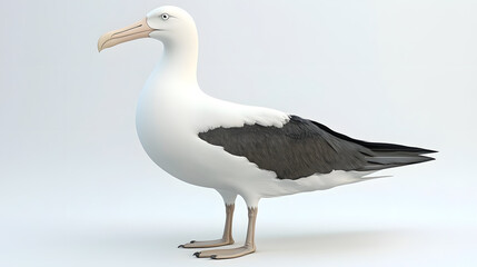 Fototapeta premium A realistic 3D model of an albatross bird.