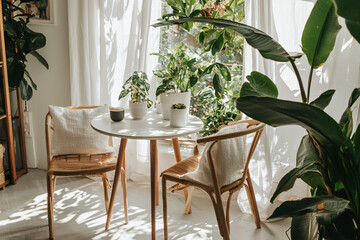 compact studio living space with modular furniture