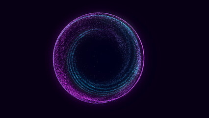 Abstract technology sphere with connecting dots, lines and triangles. Digital abstract network structure. 3D rendering.