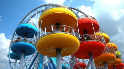 Vibrant Holi festival colors rides spinning joyfully