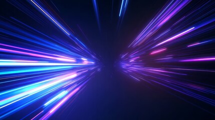 Obraz premium Abstract representation of light streaks creating a sense of speed and motion.