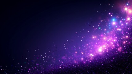 Obraz premium Abstract Purple Glitter Background With Sparkling Lights