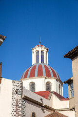 Photo of the dome of Nuestra Senora de la Conception Church in La Oratova in Tenerife in the Canary Islands on a beautiful sunny day