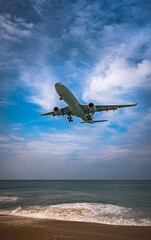 airplane on the beach