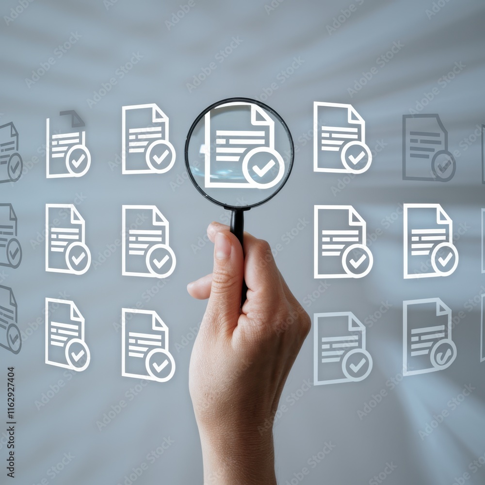 Poster document review process, quality control, and approval workflow illustrated