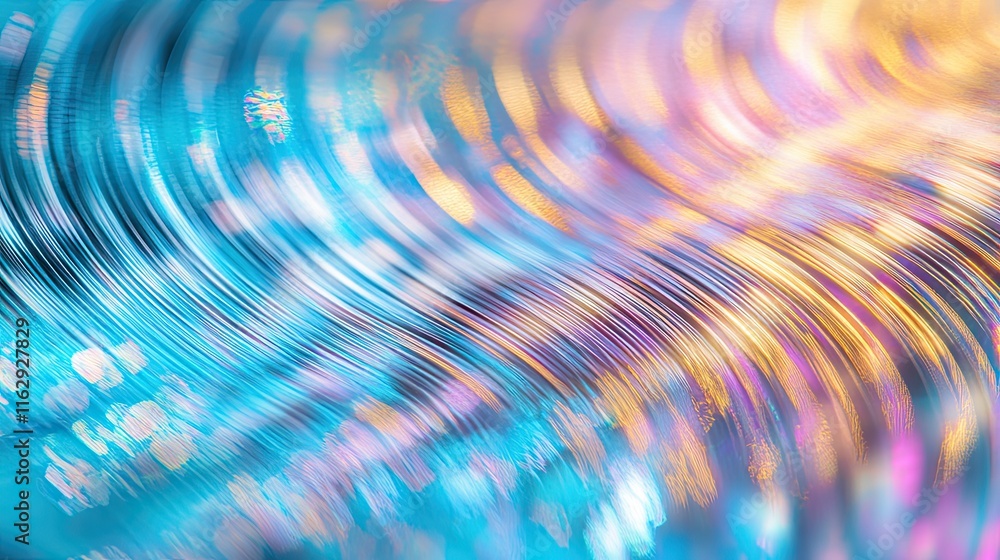 Poster Vibrant Swirls of Color Create a Mesmerizing Abstract Pattern Reminiscent of Dreamy Waves
