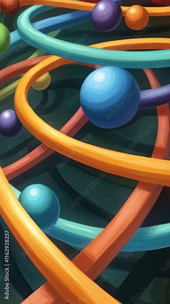 Poster Colorful Representation of Atomic Structures in a Dynamic and Engaging Style