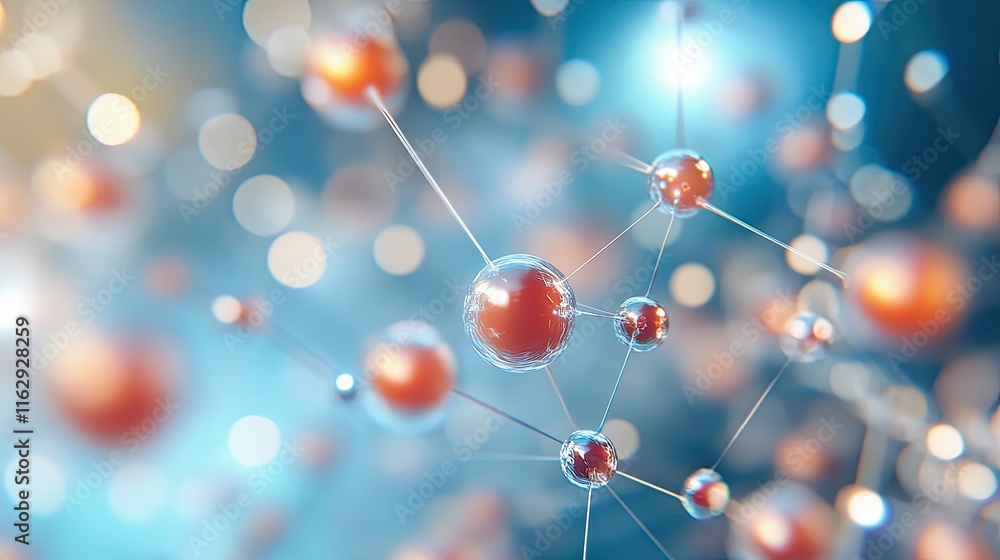 Poster Complex Web of Atoms and Molecules Illuminated by Dynamic Light in a Futuristic Environment