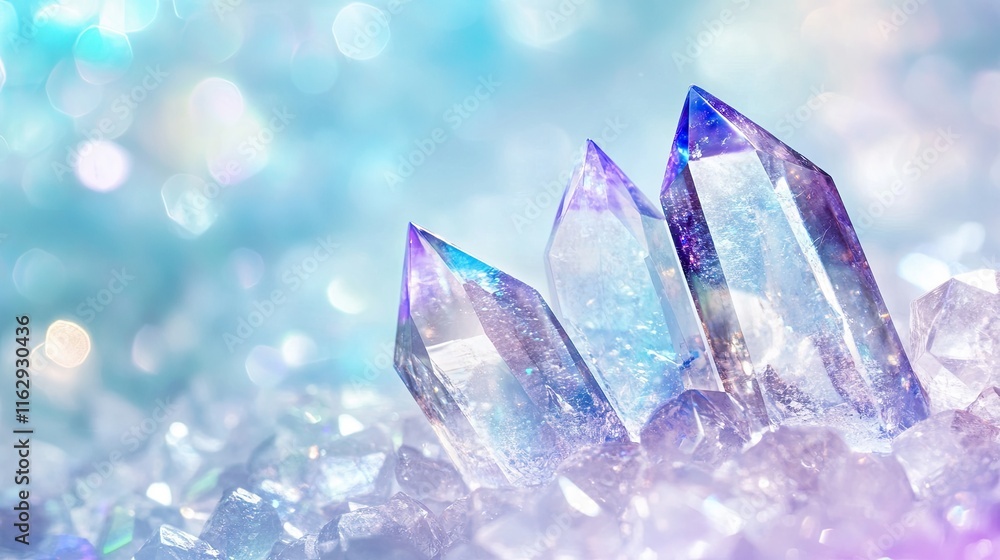 Poster exploring the enchanting beauty of time crystals and their captivating forms