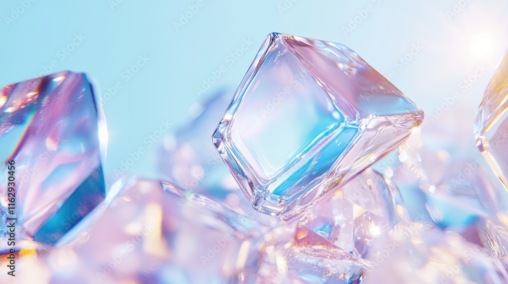Poster exploring the fascinating world of time crystals in a shimmering abstract formation
