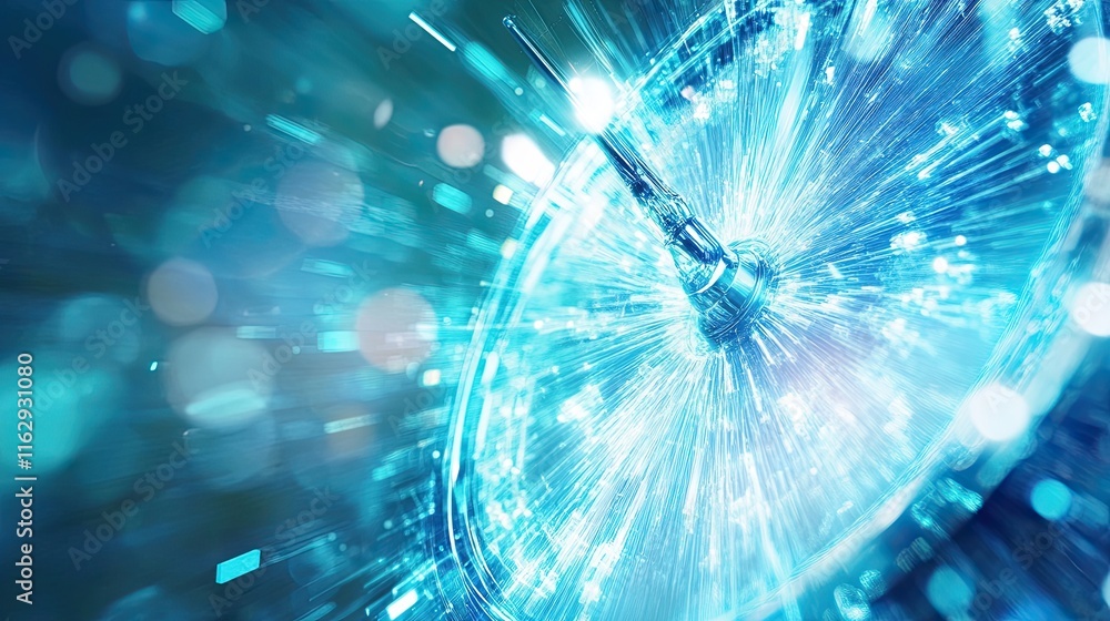 Poster exploring the concept of time through vibrant bursts of light and energy in a cosmic setting