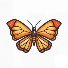 Cartoon Autumn Butterfly Illustration