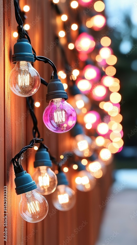 Poster festive bokeh lights soft focus lights creating enchanting scene