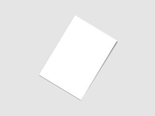 Flyer poster, brochure mockups in white background, 3D render illustration