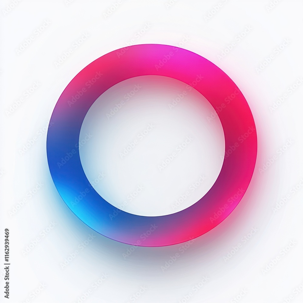 Poster gradient colored ring abstract design element