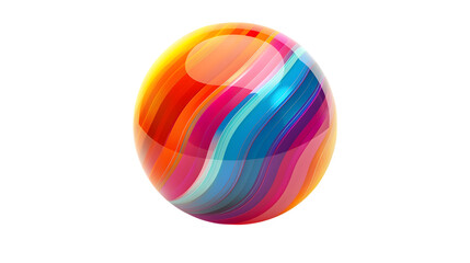 Stylish multicolored gradient ball isolated on white background