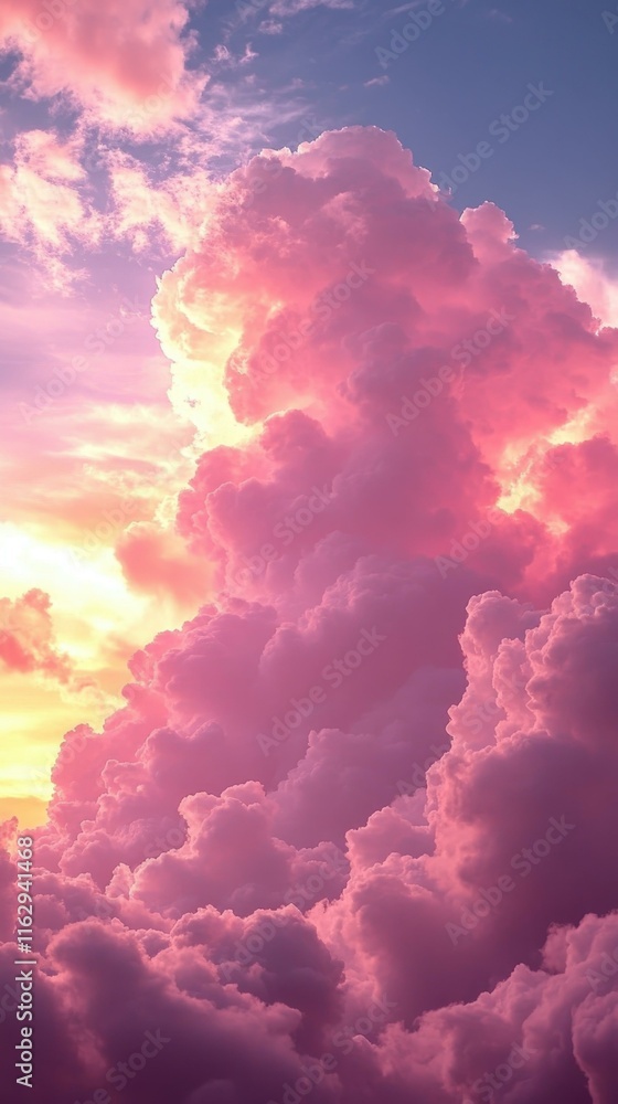 Poster playful clouds on color clouds creating a stunning backdrop
